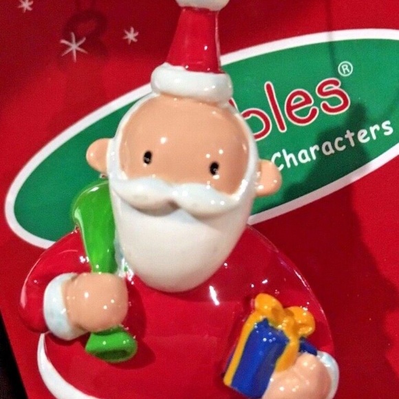 Skribbles Swinging Holiday Character Ornament Santa Reindeer Star Russ Handpaint - Picture 2 of 6